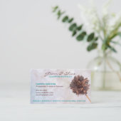 二か国語のクリーニングのサービス業カード 名刺 (スタンド正面)