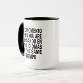 二か国語のスペインのな英語15 oz 2はマグにある調子を与えました マグカップ (正面左)