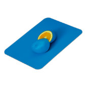 二つに切った青いレモン マグネット (左側)