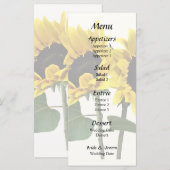 二つのひまわり一方がもう一方を見下ろす メニュー (正面/裏面)