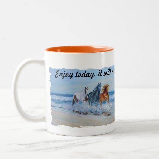 二つのイメージのマグ ツートーンマグカップ (左)