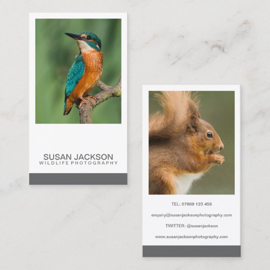 二つのイメージの写真撮影の名刺 名刺 (正面/裏面)