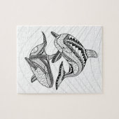 二つのオルカスアダルトカラーリングパズル ジグソーパズル (横)