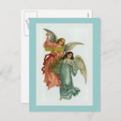 「二つのクリスマスエンジェル」のはがき シーズンポストカード (正面/裏面)