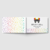 二つのスカルの紙吹雪のゲイ結婚 ゲストブック (全面)