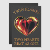 二つのハートが一つに鼓動する ツインフレーム マグネットカード (正面/裏面)