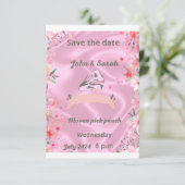 二つのハートが一つの招待状結婚のカードになる 招待状 (スタンド正面)