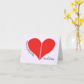 二つのハートが全体を作った カード (黄色い花)