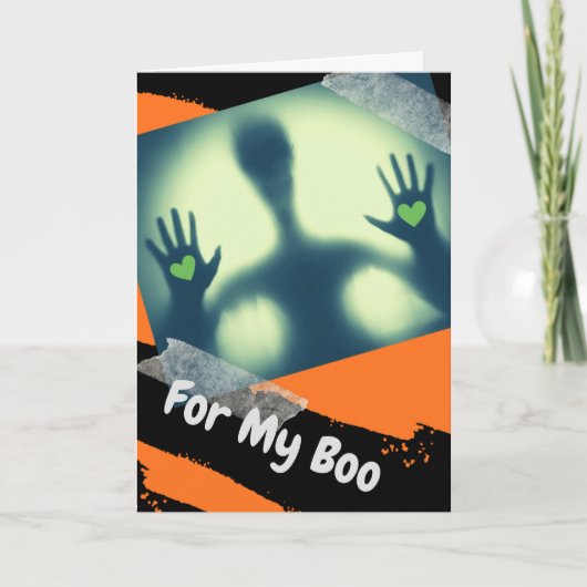 二つのハートエイリアンハロウィーンfor My Boo カード (正面)