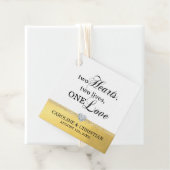 二つのハートツーライフワンラブホワイト金ゴールド結婚ズ フェイバータグ (インサイチュ)