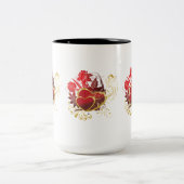 二つのハートブーケ ツートーンマグカップ (中央)
