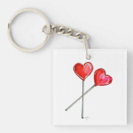 二つのハートロリー キーホルダー