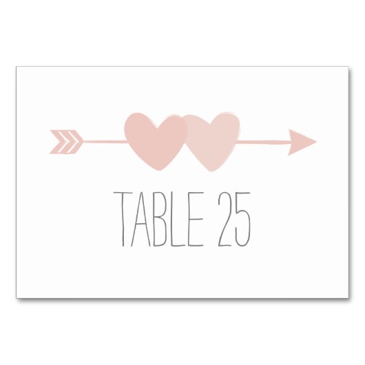 二つのハート結婚の テーブルナンバー (正面)