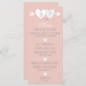 二つのハート結婚の メニュー (正面/裏面)