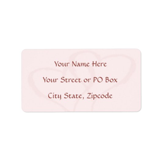 二つのハート結婚の ラベル (正面)