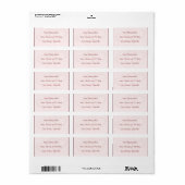 二つのハート結婚の ラベル (フルシート)