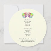 二つのハート結婚の 招待状 (裏面)