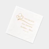 二つのハート、一つの結婚約束 箔ナプキン (左)