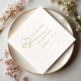 二つのハート、一つの結婚約束 箔ナプキン