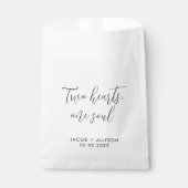 二つのハート、一つの結婚魂の紙吹雪 フェイバーバッグ (正面)