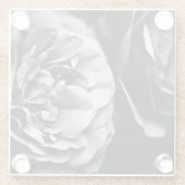 二つのバラ ガラスコースター (裏面)