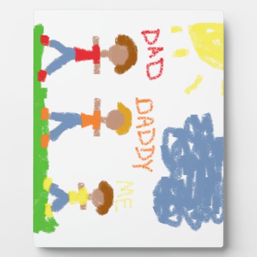 二つのパパと一つの息子。 フォトプラーク (正面)