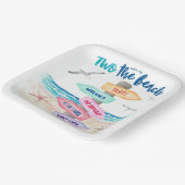 二つのビーチ |子供の誕生日 ペーパープレート (傾斜あり)