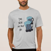 二つのビールが上に向かって進む！ Tシャツ (正面)