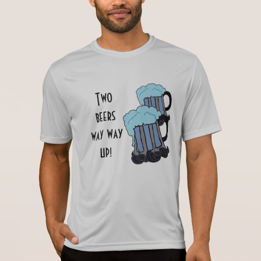 二つのビールが上に向かって進む！ Tシャツ (正面)
