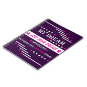 二つのピンクの星の間で私の夢を実現する ノートブック (左側)