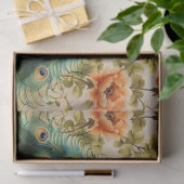 二つのフローラピーコックデクページ 薄葉紙 (ギフト)