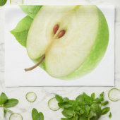 二つのリンゴの半分 キッチンタオル (折り畳み)