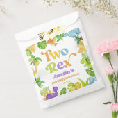 二つのレックス恐竜の二番目の誕生日パーティー フェイバーバッグ (封をした状態)