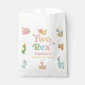 二つのレックス恐竜の二番目の誕生日パーティー フェイバーバッグ (正面)