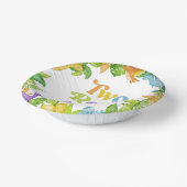 二つのレックス恐竜の二番目の誕生日パーティー ペーパーボウル (傾斜あり)