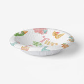 二つのレックス恐竜の二番目の誕生日パーティー ペーパーボウル (傾斜あり)