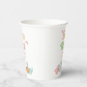 二つのレックス恐竜の二番目の誕生日パーティー 紙コップ (右)