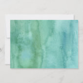 二つのレックス恐竜の緑の誕生日 招待状 (裏面)