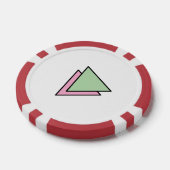二つの三角のチェーン ポーカーチップ (シングル)