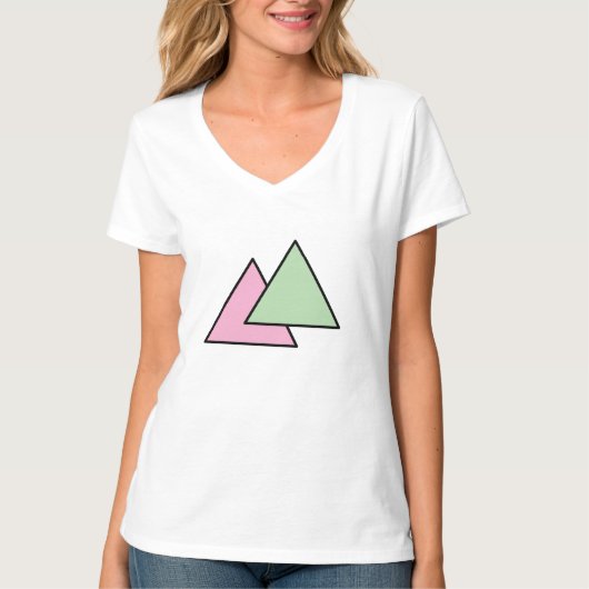 二つの三角チェーン Tシャツ (正面)