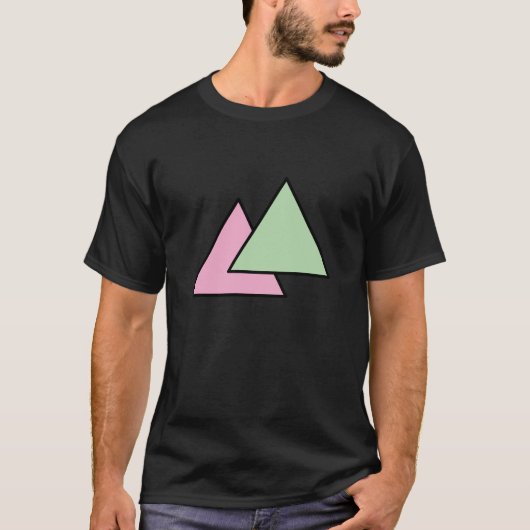 二つの三角チェーン Tシャツ (正面)
