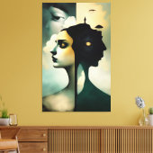 二つの世界 キャンバスプリント (インサイチュ (リビング))