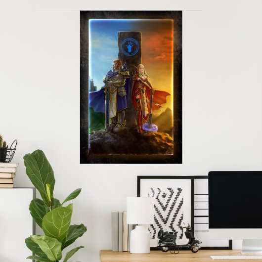 二つの世界 ポスター (ホームオフィス)