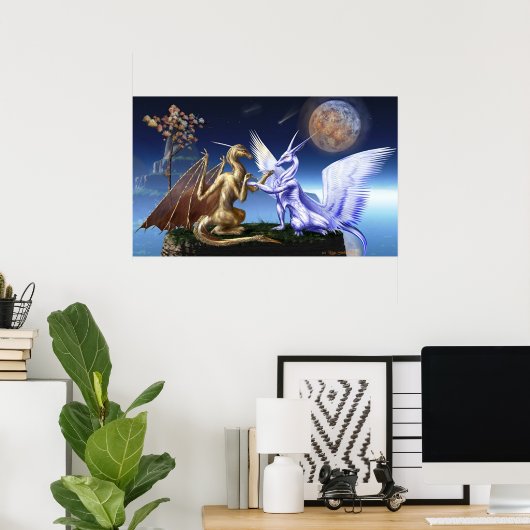 二つの世界 ポスター (ホームオフィス)