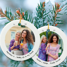 二つの写真の幸せとは…友かわいいミニマリスト セラミックオーナメント