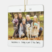 二つの写真の幸せとは…家族かわいいミニマリスト セラミックオーナメント (左)