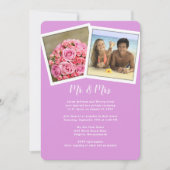 二つの写真テンプレートミセス・マリッジアナウンス 招待状 (正面)