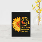 二つの呼び名がある、おばさん、そしてひまわりの偉大なおばさん カード (黄色い花)