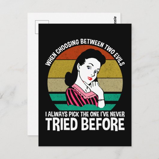 二つの害悪の中から選択するとき ポストカード (正面/裏面)