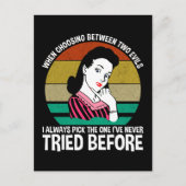 二つの害悪の中から選択するとき ポストカード (正面)